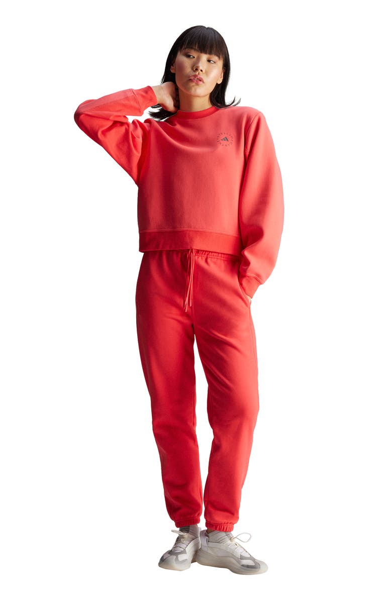 adidas by Stella McCartney Crewneck Sweatshirt, Alternate, color, Core Pink