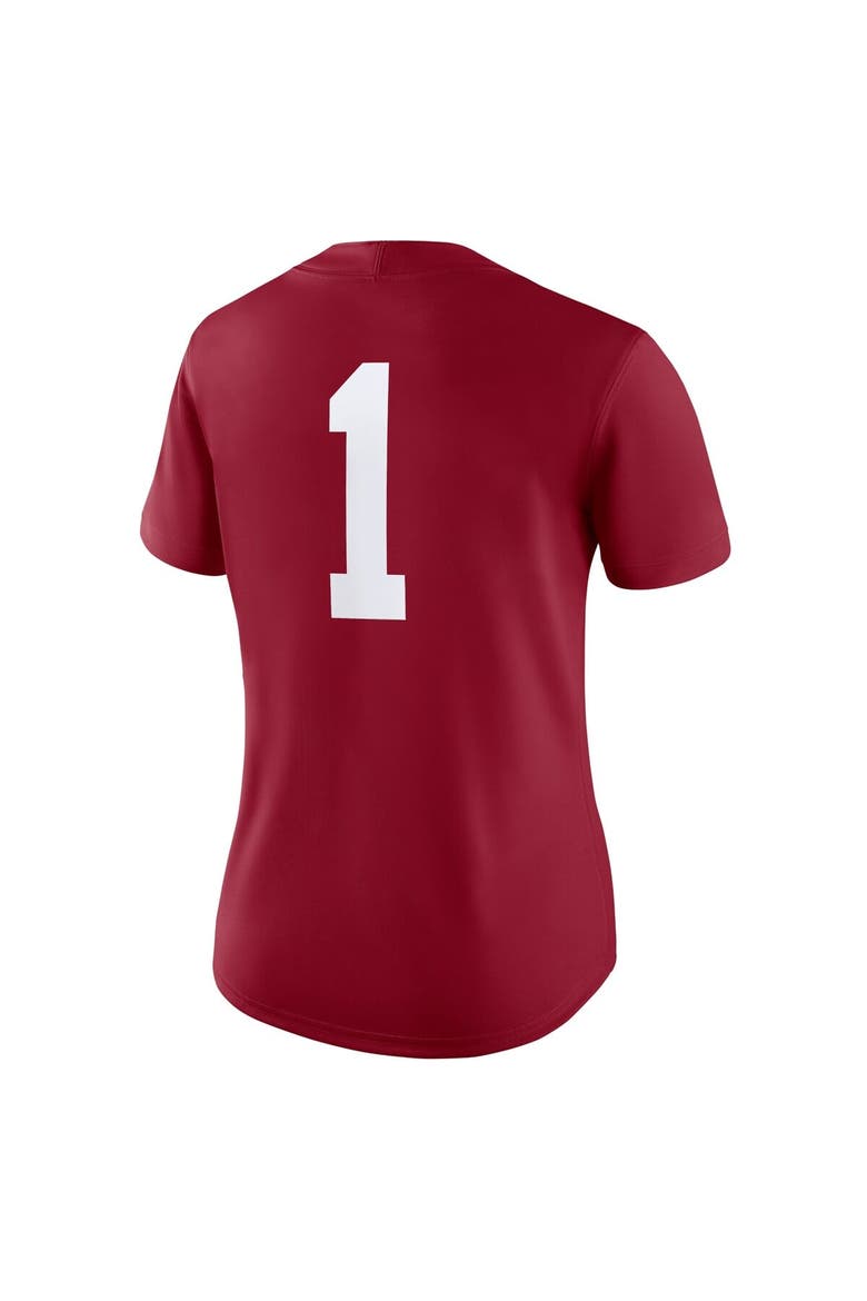 Women's Nike #1 Crimson Alabama Crimson Tide Game Jersey, Alternate, color, Crimson