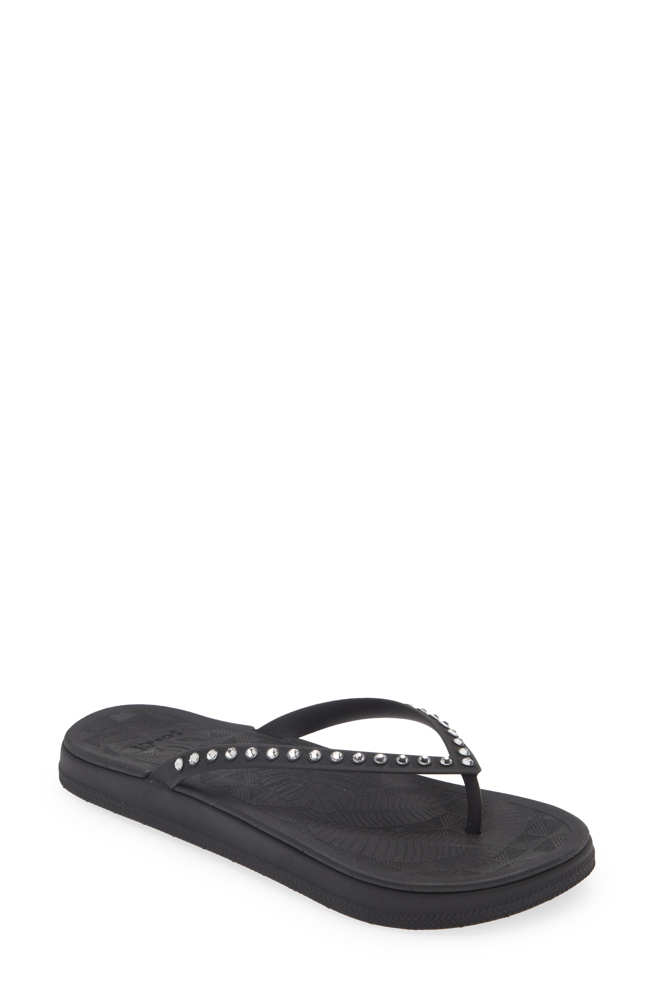 Sanuk Funshine Rhinestone Flip Flop, Main, color, 