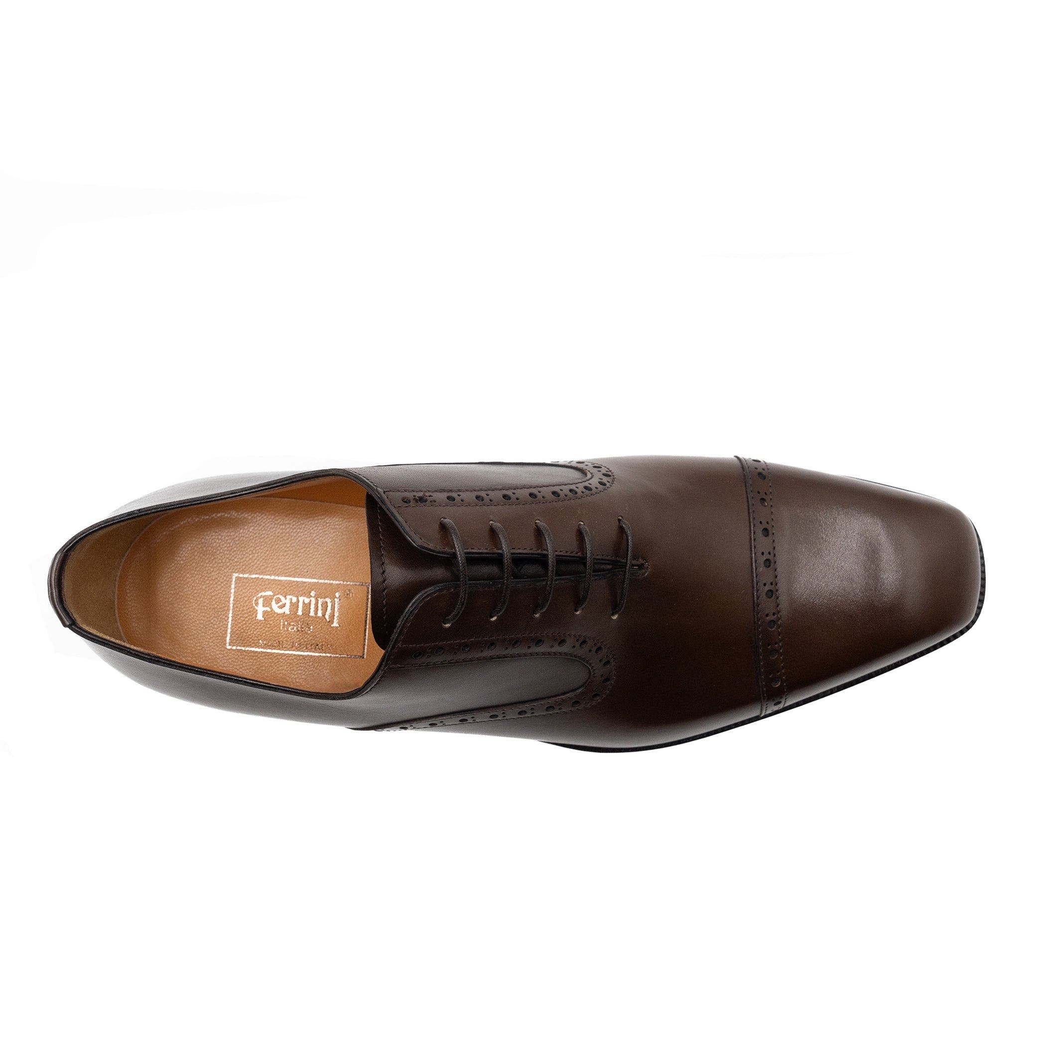 Cap Toe French Calf Lace Up, Alternate, color, Chocolate
