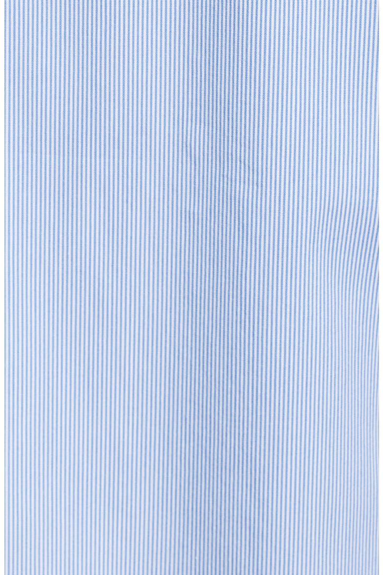 Lace Yoke Poplin Pinstripe Blouse, Alternate, color, WHITE- BLUE MICRO STRIPE