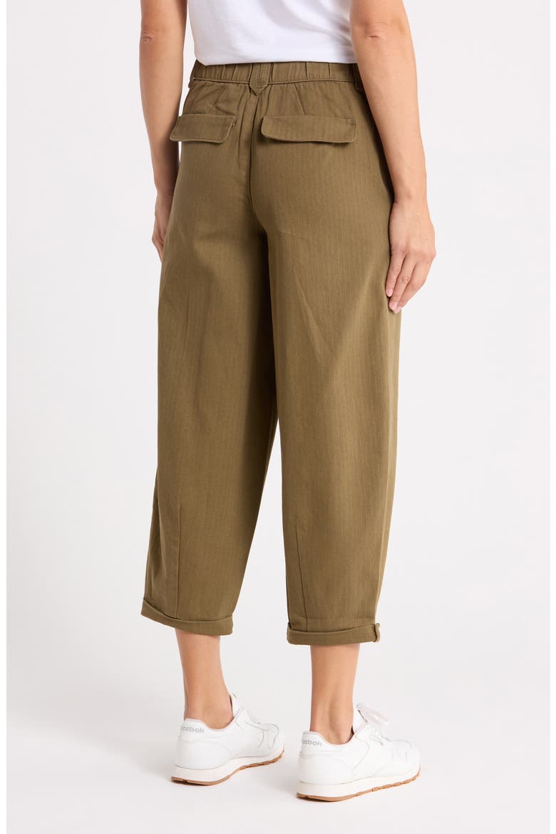 Tie Waist Barrel Pants, Alternate, color, GOLDEN OLIVE