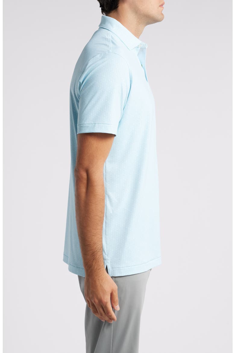 Harmon Tailored Fit Geo Print Performance Golf Polo, Alternate, color, CAPRI BREEZE