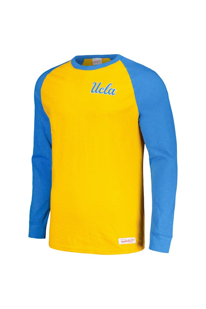 Men's Mitchell & Ness Blue UCLA Bruins Legendary Slub Raglan Long Sleeve T-Shirt, Alternate, color, Blue