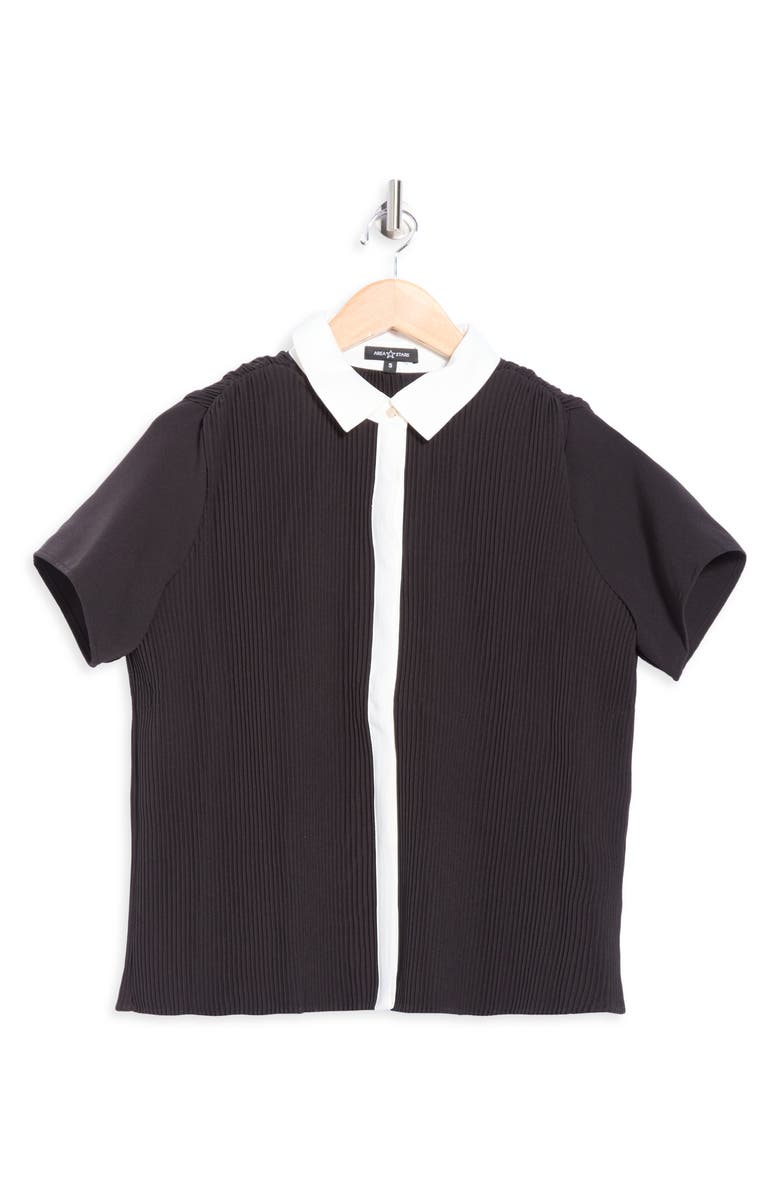 AREA STARS Trini Contrast Button Front Top, Alternate, color, Black