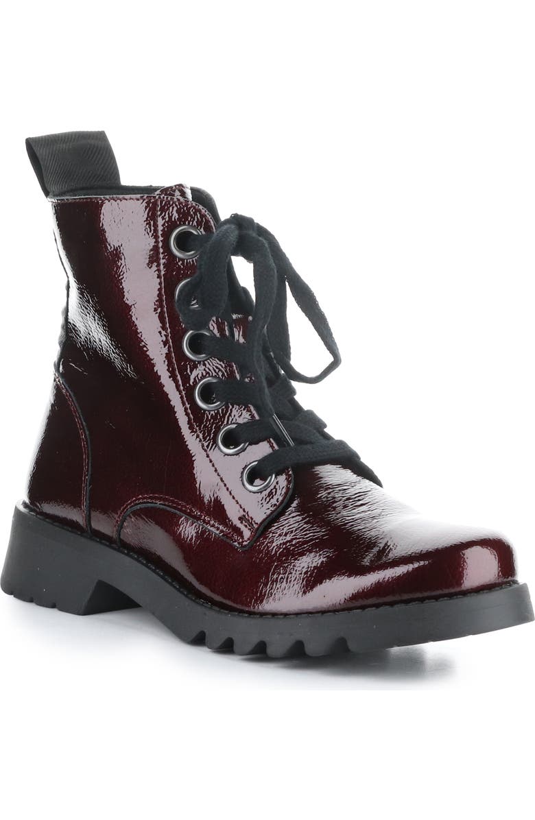 Fly London Ragi Combat Boot, Main, color, 043 Burgundy Rock