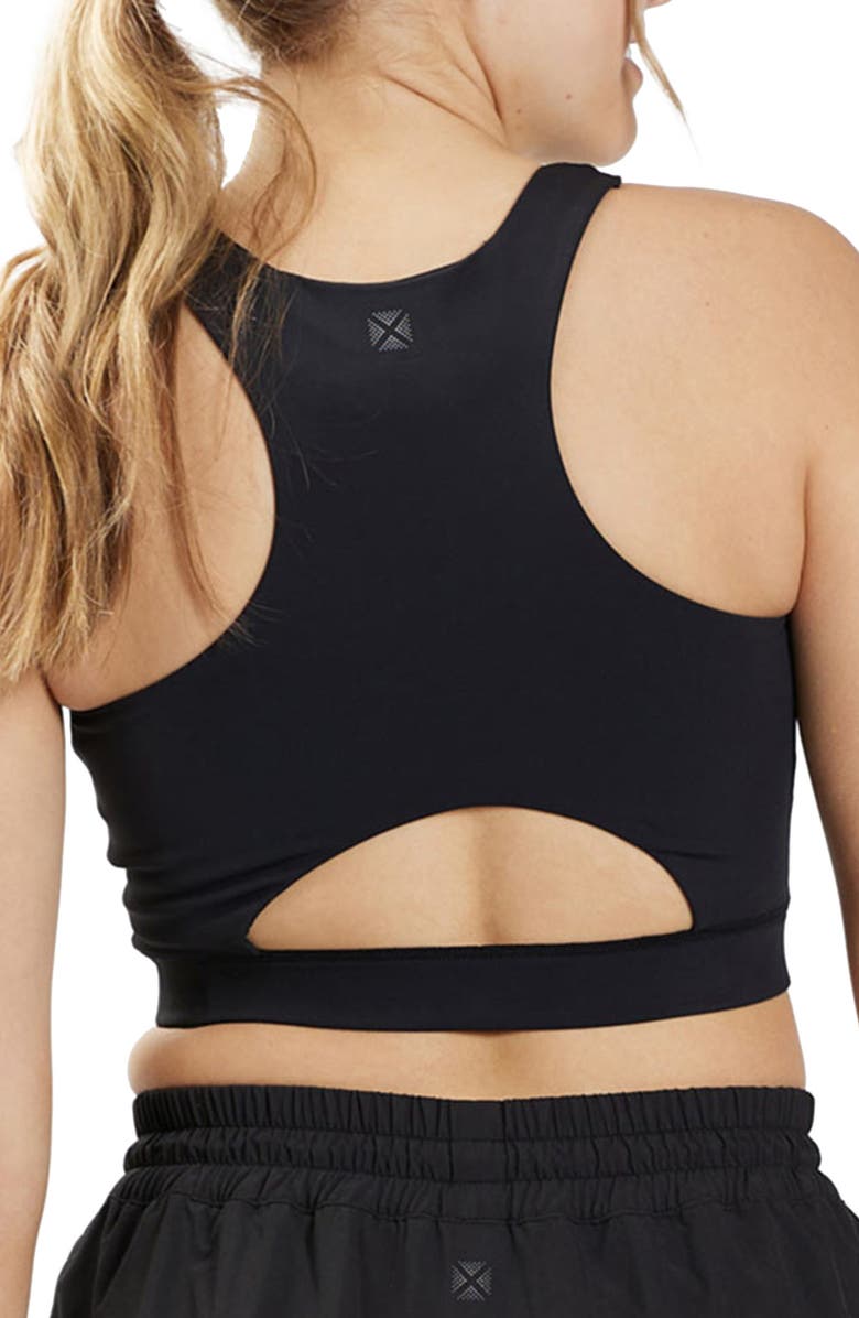 TomboyX Cutout Racerback Sports Bra with Hidden Pocket, Alternate, color, 