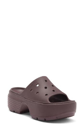 CROCS CROCS STOMP WATER RESISTANT PLATFORM SLIDE SANDAL
