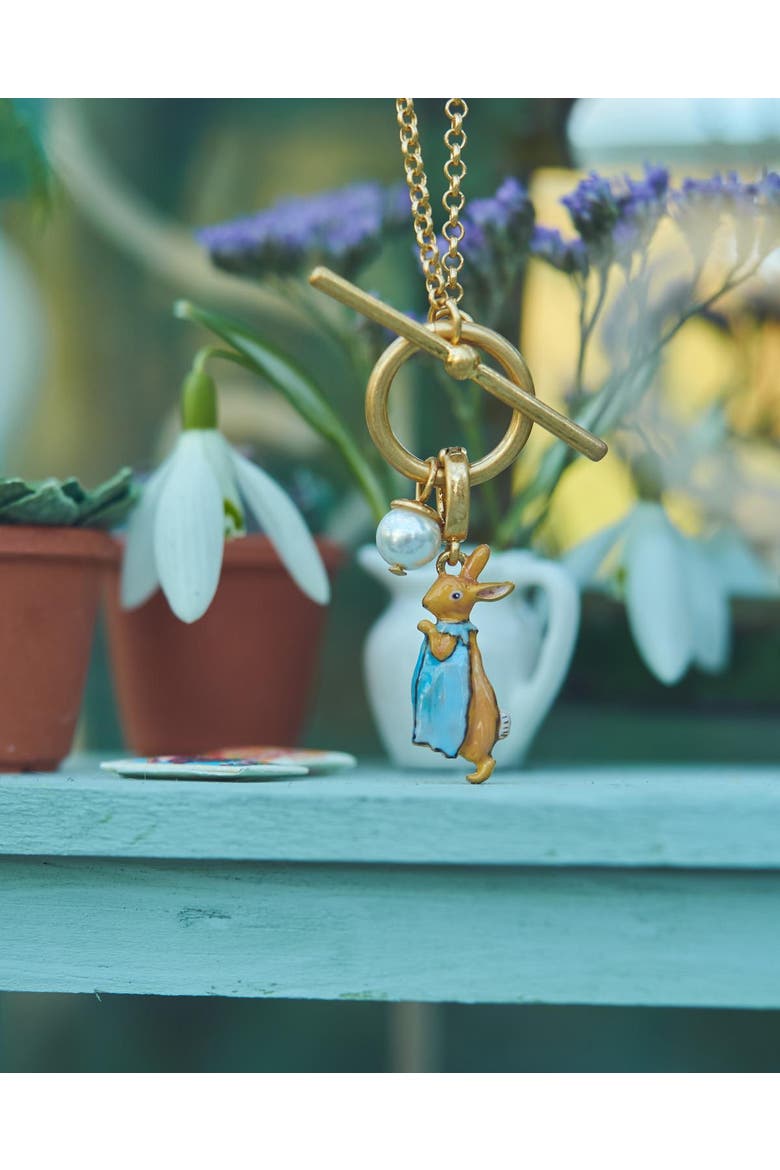 x Peter Rabbit Flopsy Necklace, Alternate, color, Gold