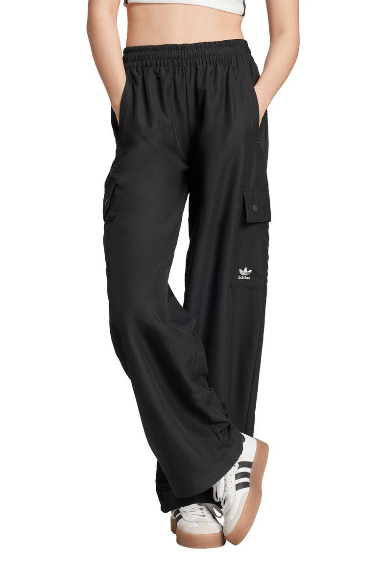 Essentials Recycled Polyester Cargo Pants, Main, color, BLACK