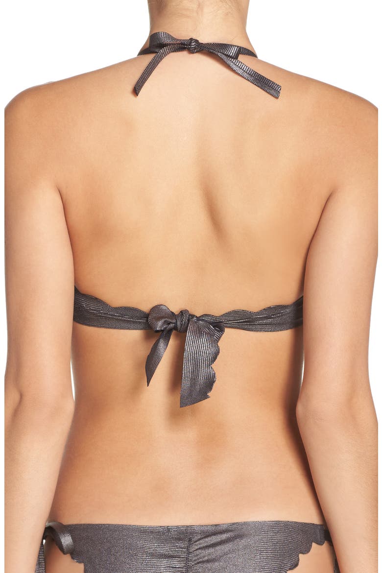 Reversible Halter Bikini Top, Alternate, color, STERLING