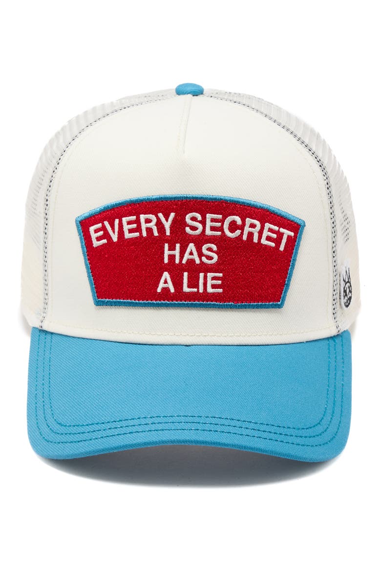 Mesh Back Trucker Baseball Cap, Main, color, WINTER WHITE