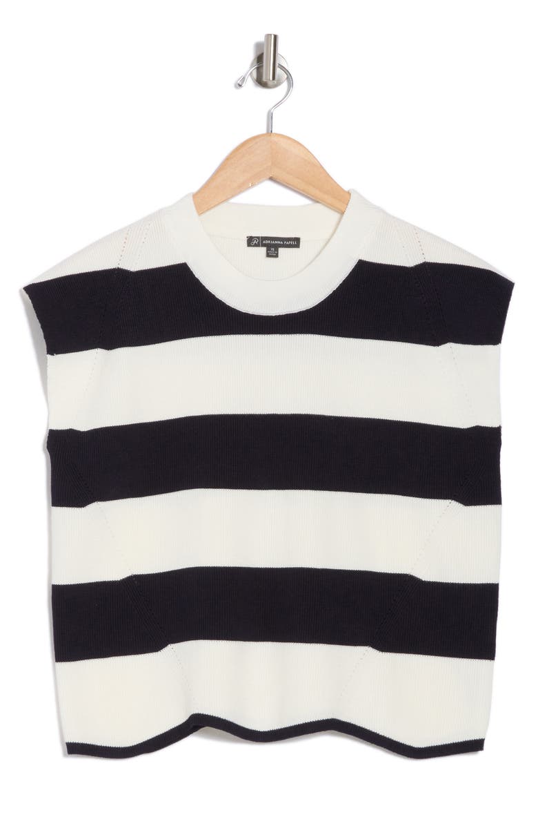 Adrianna Papell Stripe Dolman Sleeve Sweater, Alternate, color, 