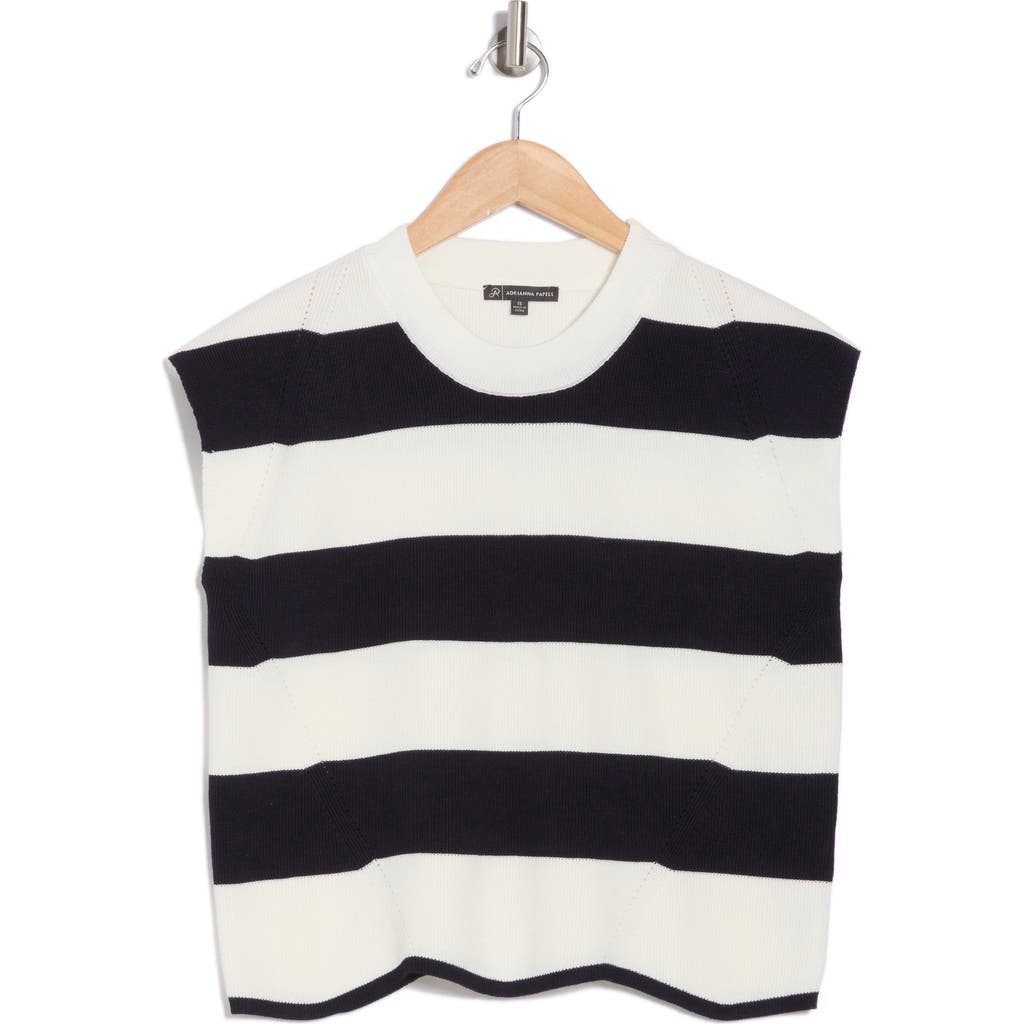 ADRIANNA PAPELL ADRIANNA PAPELL STRIPE DOLMAN SLEEVE SWEATER