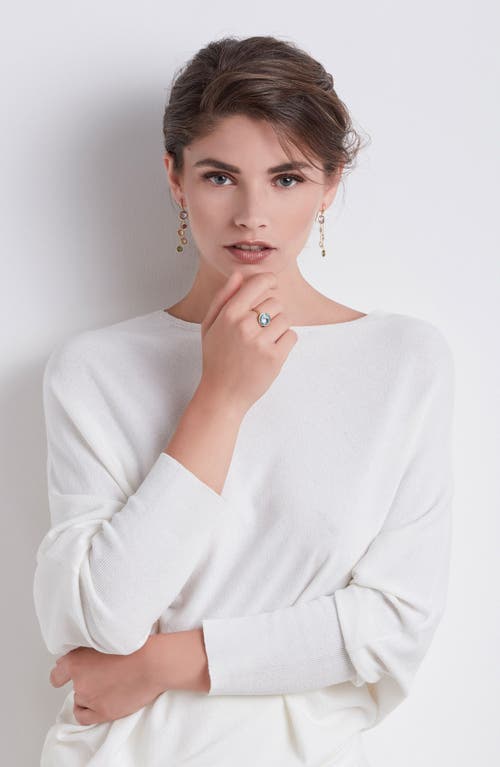 Marco Bicego Jaipur 18k Yellow Gold Mixed Blue Topaz Two-strand Earrings In Gold