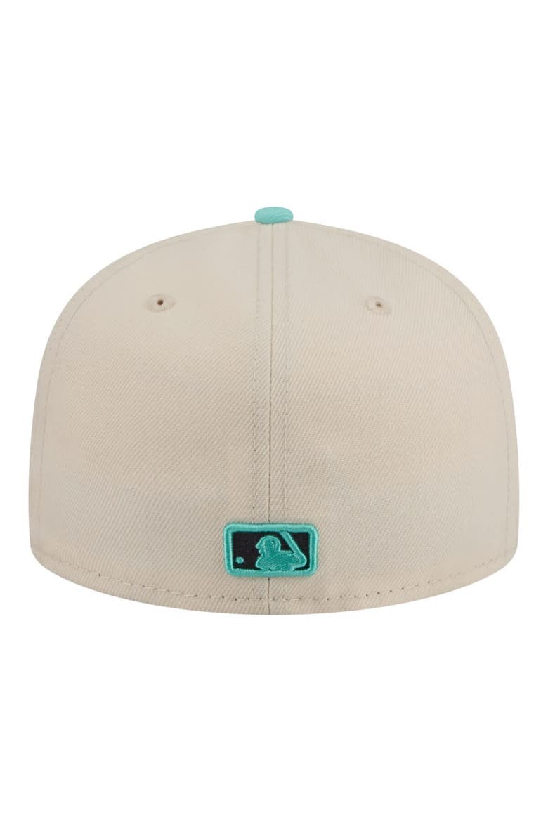 Men's New Era Light Beige/Turquoise New York Mets Two-Tone Color Pack 59FIFTY Fitted Hat, Alternate, color, Light Beige