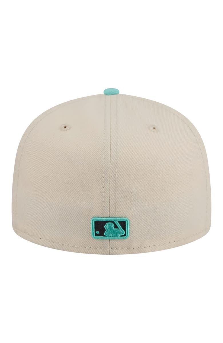 New Era Men's New Era Light Beige/Turquoise New York Mets Two-Tone Color Pack 59FIFTY Fitted Hat, Alternate, color, Light Beige