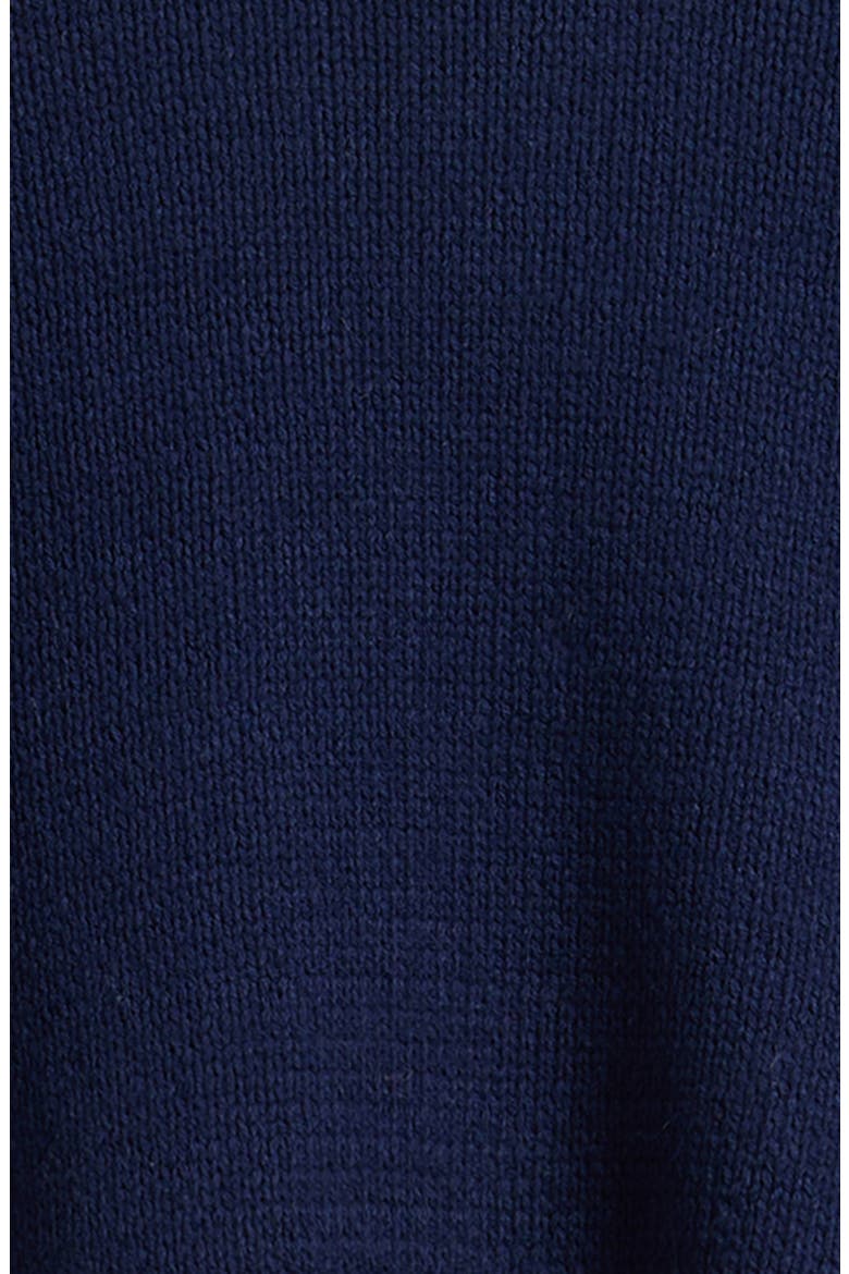 Kids' Drop Shoulder High-Low Cotton Blend Sweater, Alternate, color, NAVY