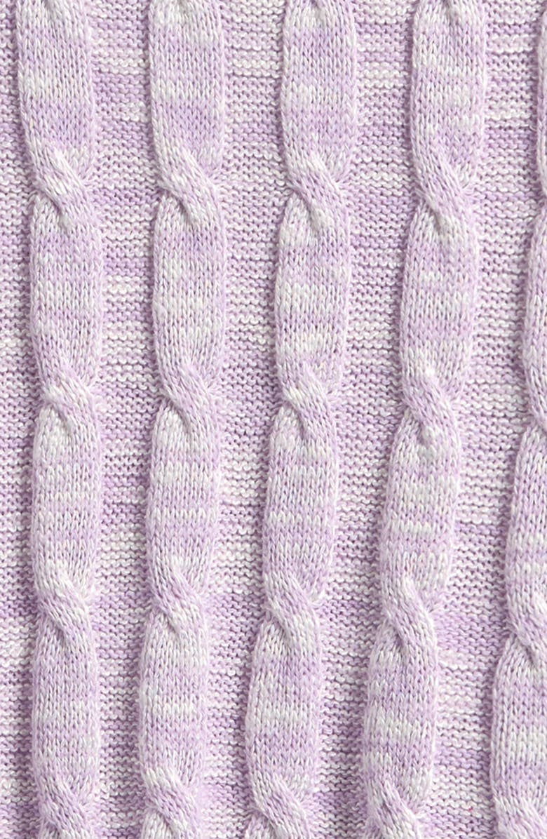 Cotton Emporium Kids' Cable Sweater, Alternate, color, Purple