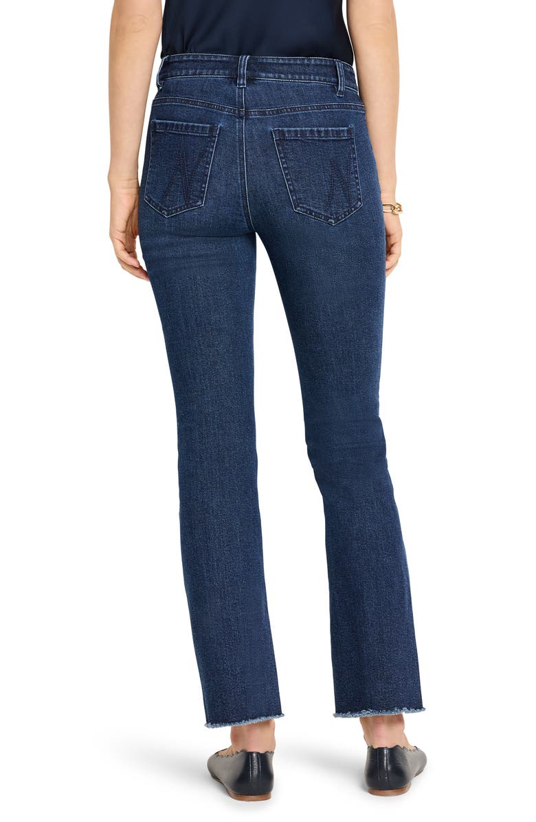 NIC+ZOE Frayed Ankle Demi Bootcut Jeans, Alternate, color, Marine