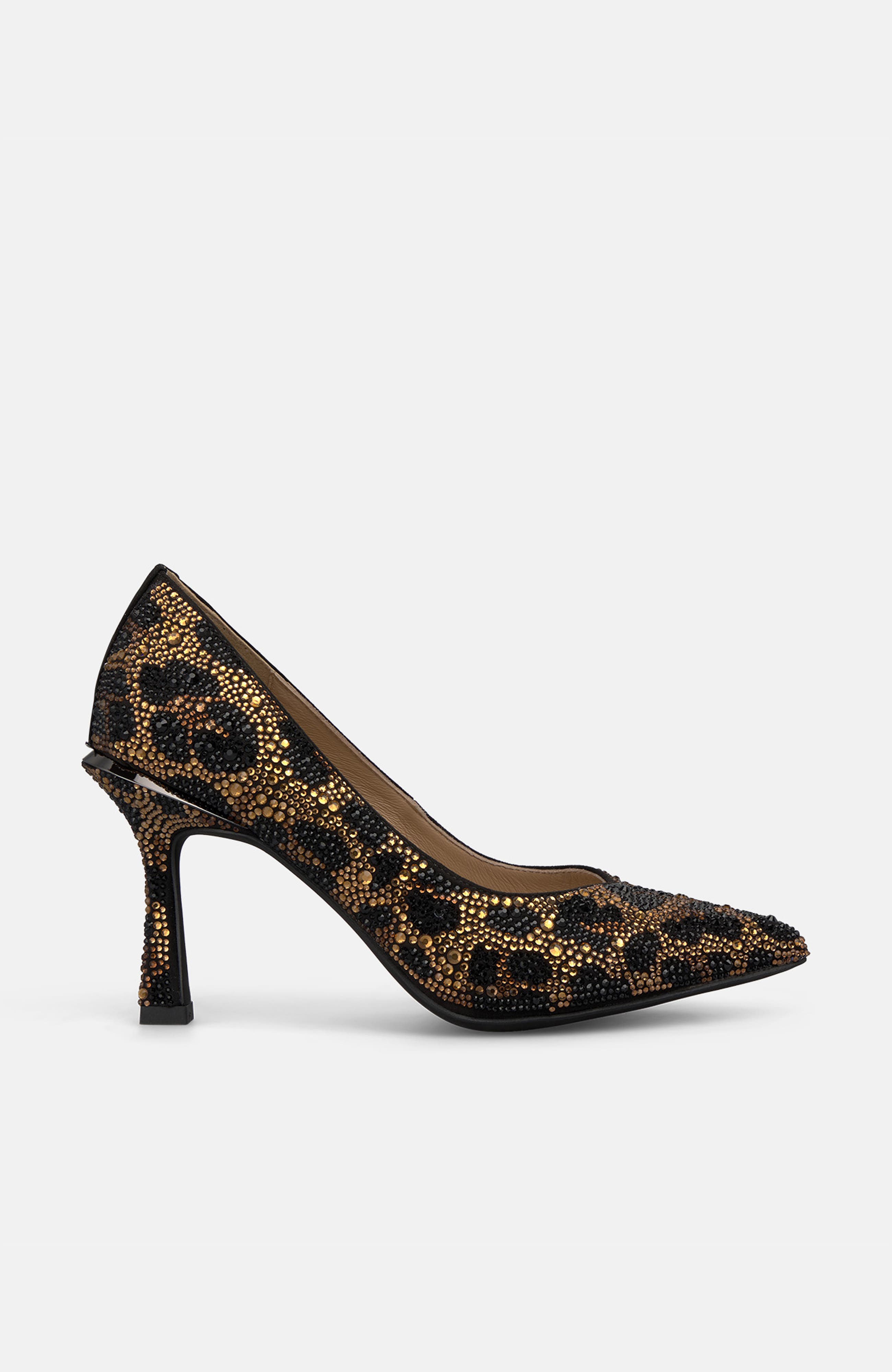 Bicolour Rhinestone Heel Shoes, Alternate, color, Black
