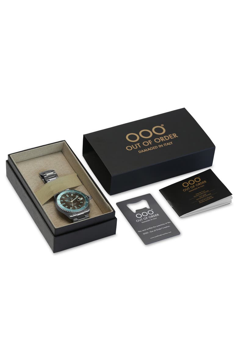 Casanova Bracelet Watch, 44mm, Alternate, color, TURQUOISE AND BROWN