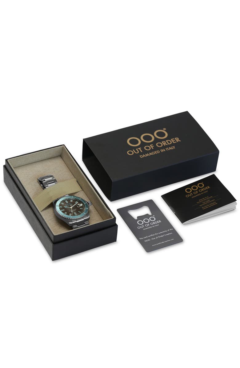 OUT OF ORDER Casanova Bracelet Watch, 44mm, Alternate, color, Turquoise And Brown