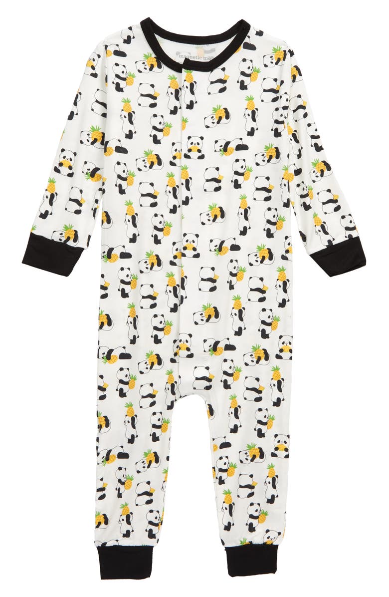 Magnetic Me Pudgy Pineapple Jersey Romper, Main, color, 