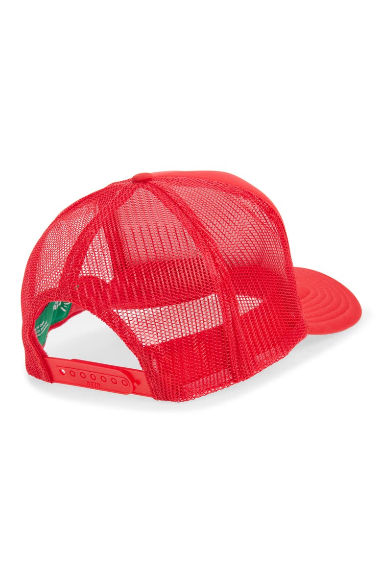 Electric Rainbow Trucker Hat, Alternate, color, RED
