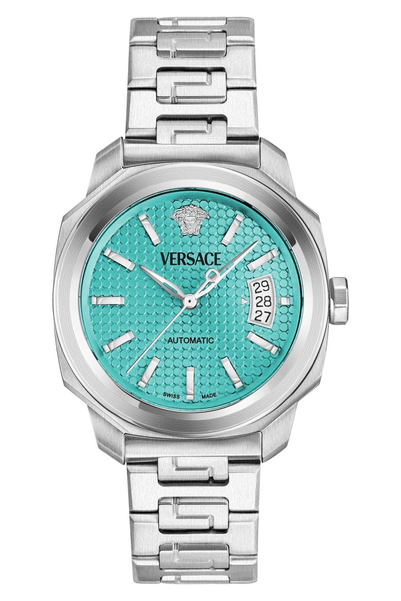 Dylos Icon Bracelet Watch, 42mm, Main, color, STAINLESS STEEL