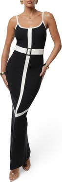 JLUXLABEL Belted Sleeveless Rib Maxi Dress