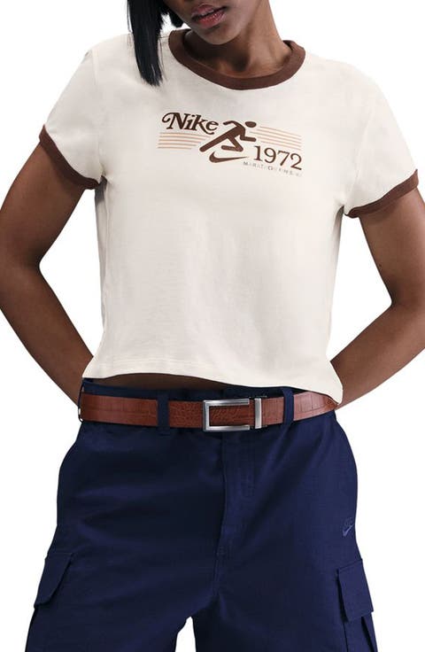 Sportswear Crop 1972 Marathon Ringer T-Shirt
