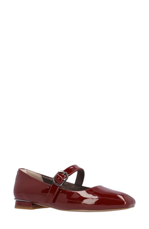 J. Reneé Faron Mary Jane Flat In Burgundy