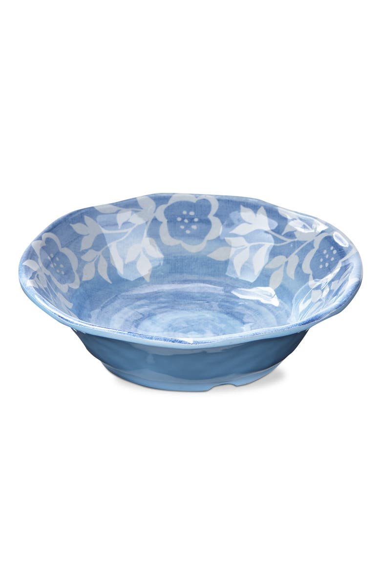 tag Cottage Blue White Flower Melamine Bowls Set of Four, Alternate, color, Blue