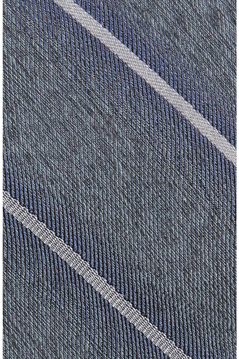 Crowe Stripe Silk Tie, Alternate, color, BLACK