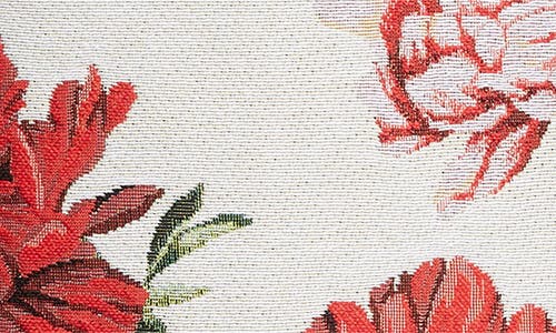 Oscar De La Renta Peony Jacquard Shift Dress In White