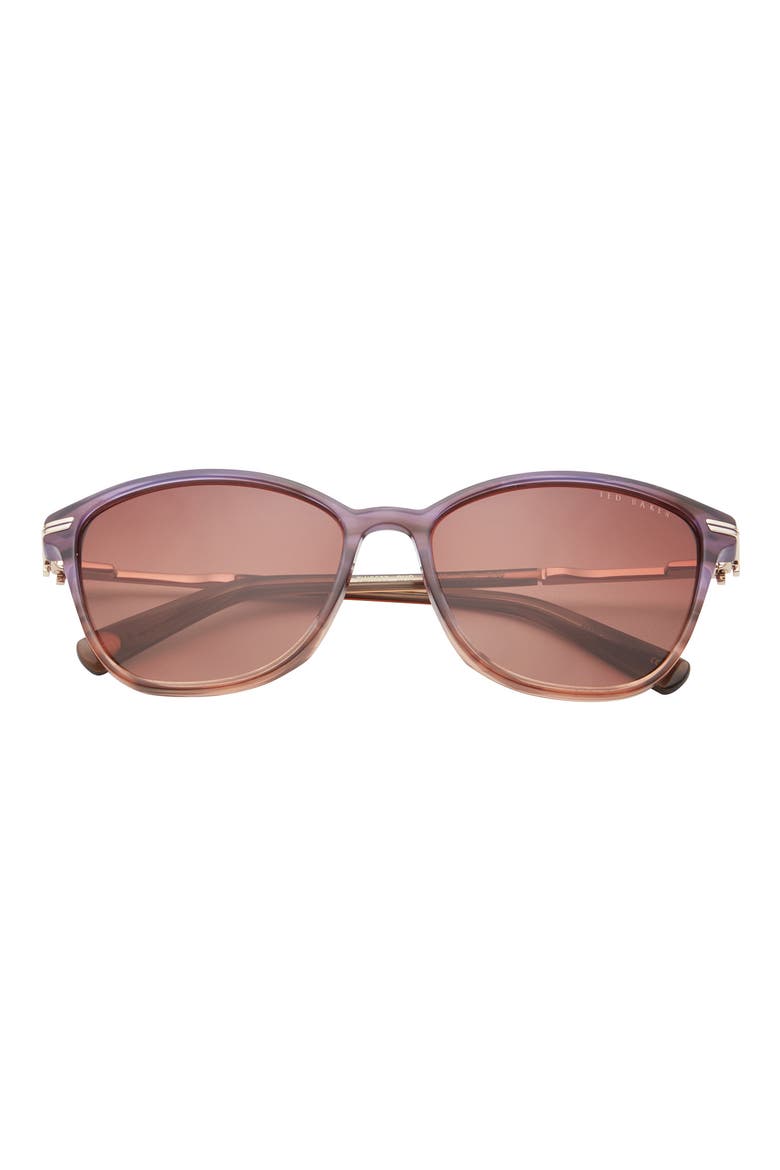 57mm Cat Eye Sunglasses, Main, color, PURPLE