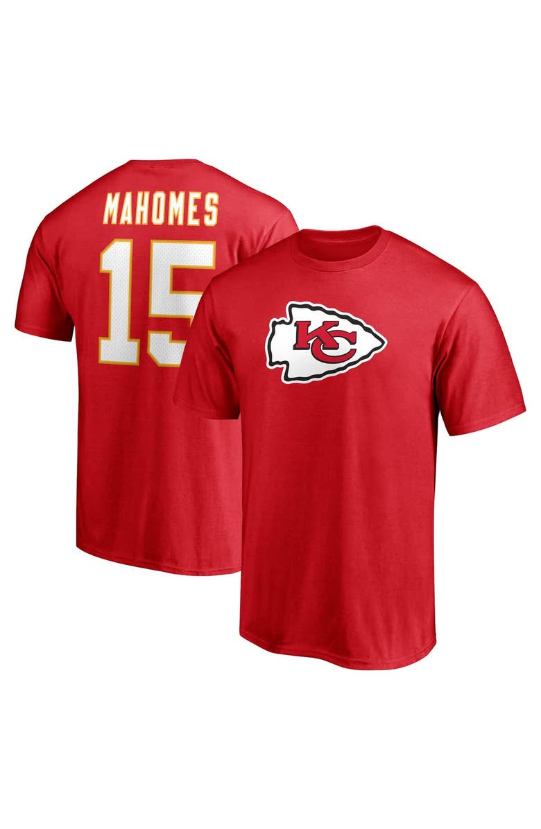FANATICS Men's Fanatics Patrick Mahomes Red Kansas City Chiefs  Icon Player Name & Number T-Shirt, Main, color, Red