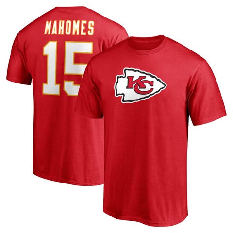Men's Fanatics Patrick Mahomes Red Kansas City Chiefs  Icon Player Name & Number T-Shirt