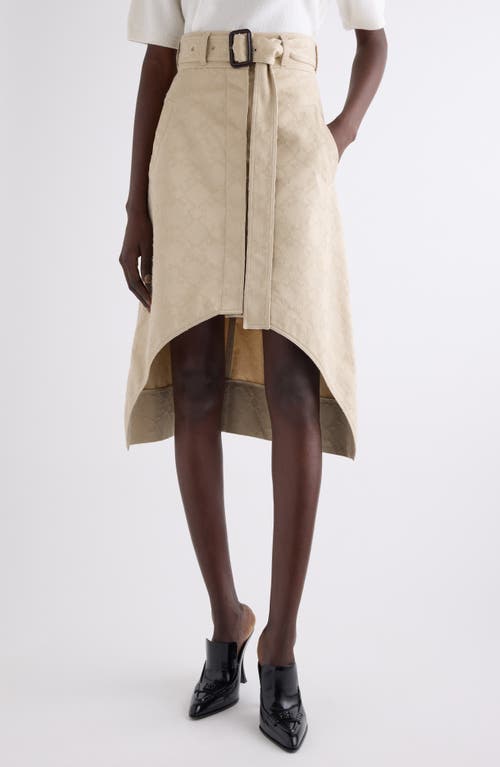 Givenchy Jupe Asymétrique En Coton Monogramme 72 In Light Beige