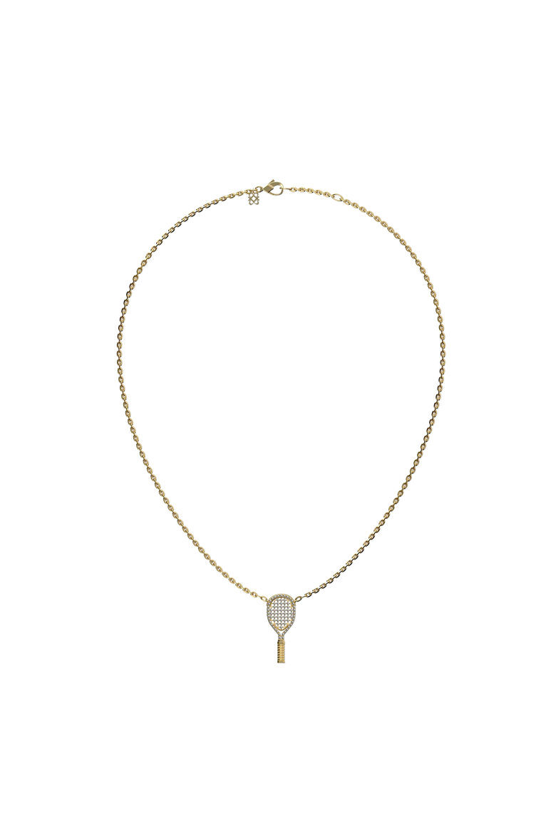 The Tennis Necklace, White Diamond Pavé, Alternate, color, Gold / White Diamond