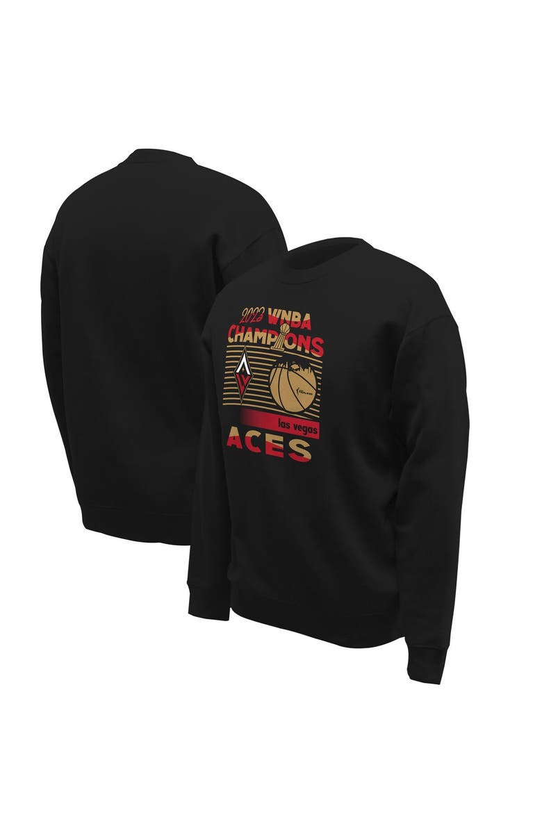Stadium Essentials Unisex Stadium Essentials Black Las Vegas Aces 2023 WNBA Finals Champions Baller Crewneck Pullover Sweatshirt, Main, color, 