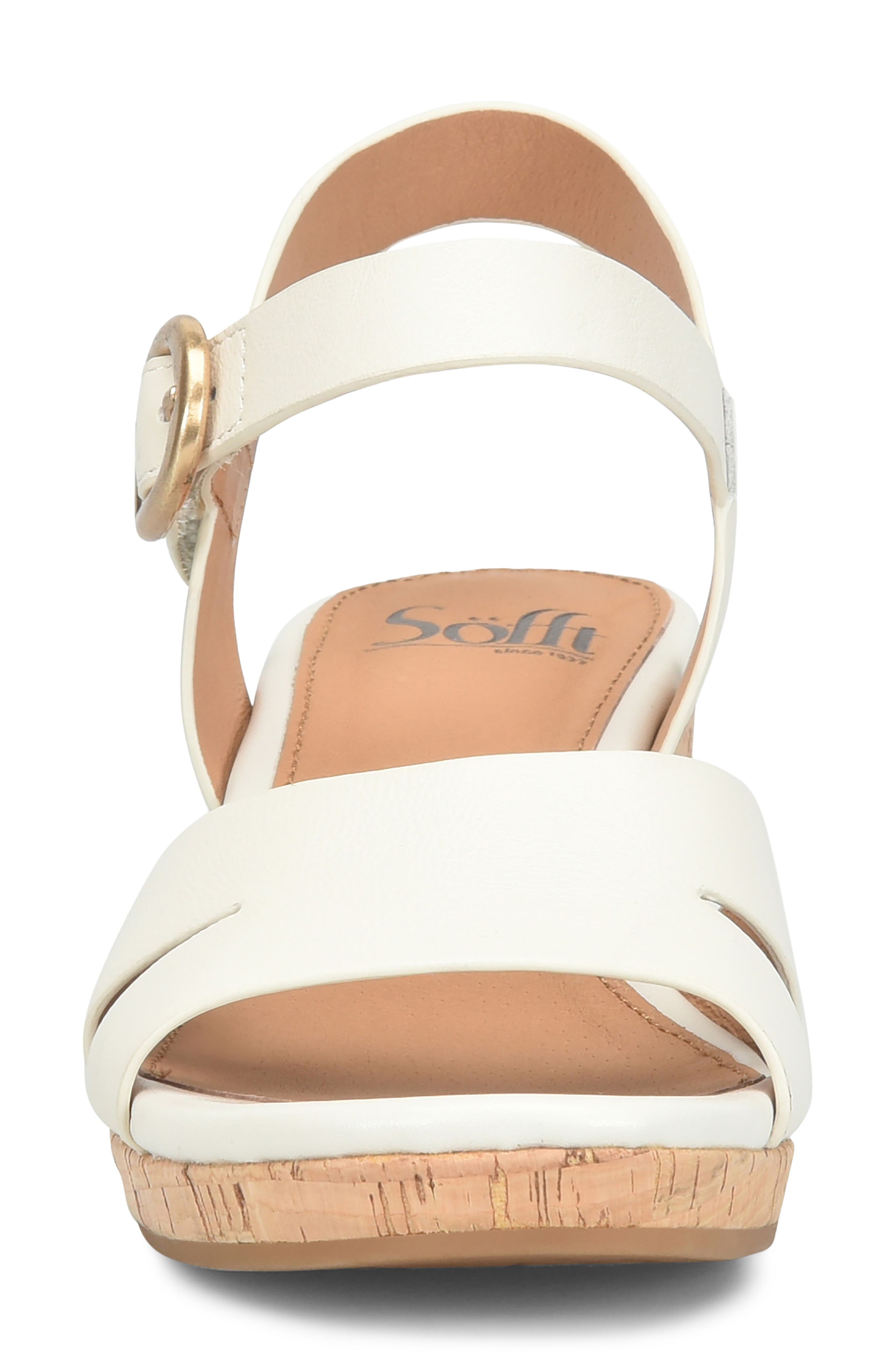 Vanessa Ankle Strap Platform Wedge Sandal, Alternate, color, OFF WHITE