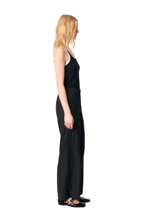 Maje Flared Tailored Trousers In Black