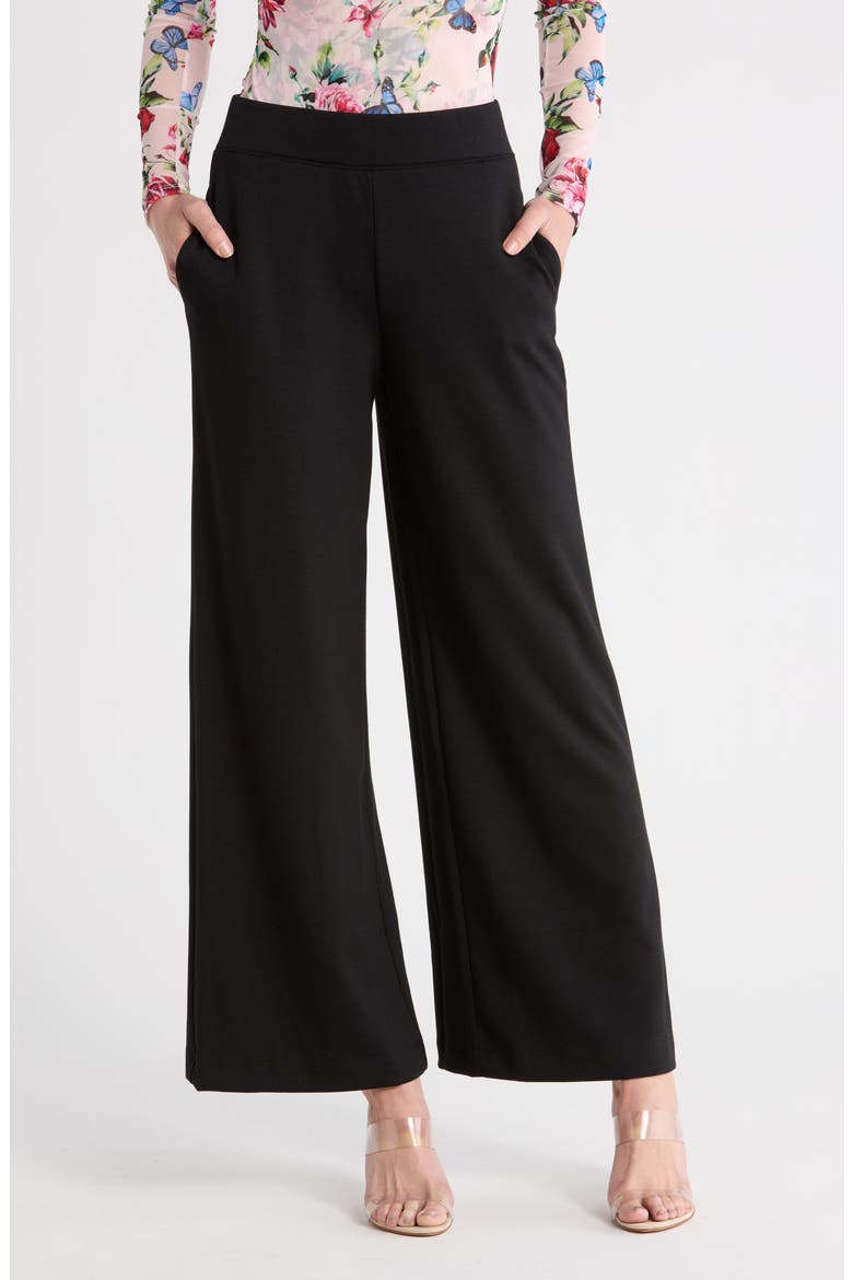 Darcelle High Waist Wide Leg Pants, Main, color, BLACK
