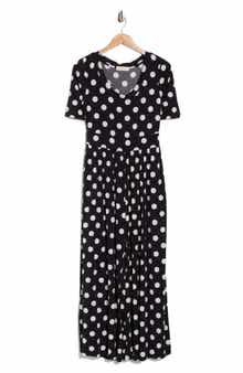 WEST K Polka Dot Print Wide Leg Jumpsuit