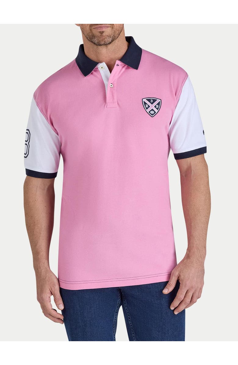 Raging Bull No.3 Cut & Sew Jersey Polo Shirt, Alternate, color, Pink