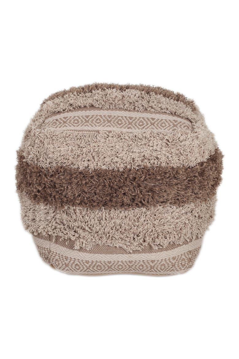 Iliya Transitional Beige Pouf, Alternate, color, BEIGE