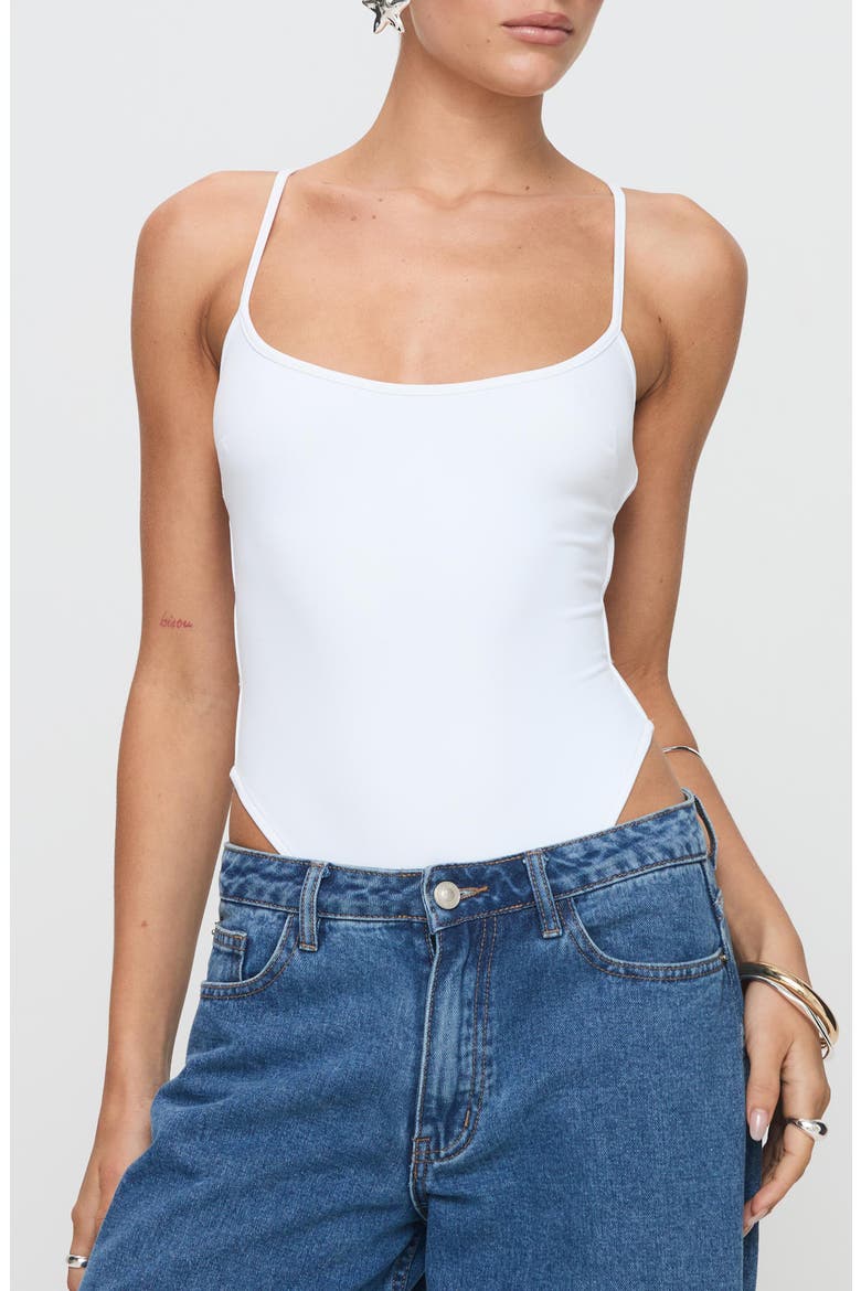 All Tied Up Bodysuit, Main, color, WHITE