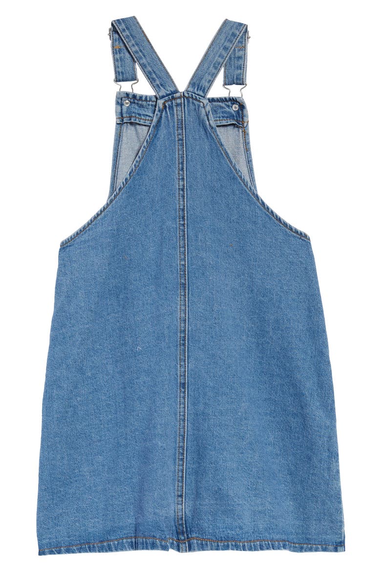 Kids' Denim Overall Jumper, Alternate, color, MID WASH